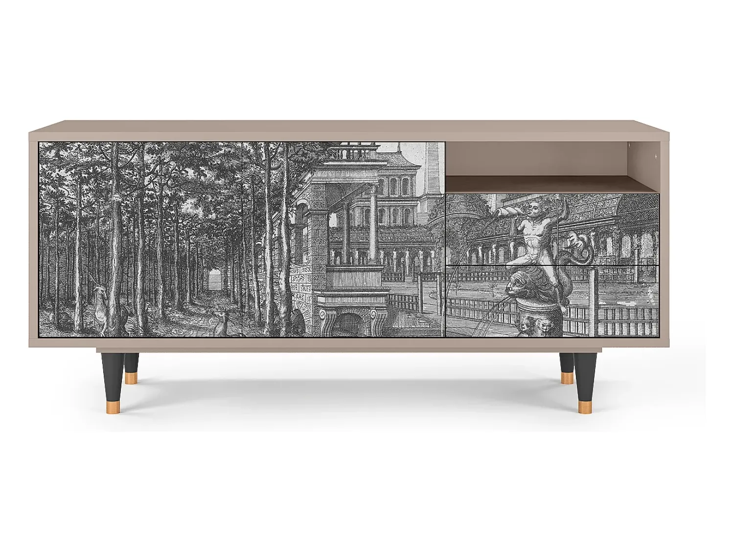 Mueble de TV - 125х56х41 cm - T7 - View of the Piazza, Latte^ Móvel De Tv