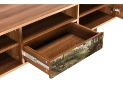 Móvel De Tv* Mueble de TV - 170х59х41 cm - T6 - View Across the Plains , Nogueira Castanho