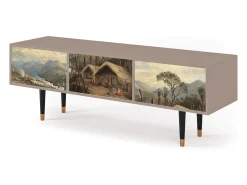 Móvel De Tv* Mueble de TV - 170х59х48 cm - T4 - View Across the Plains , Latte Bege