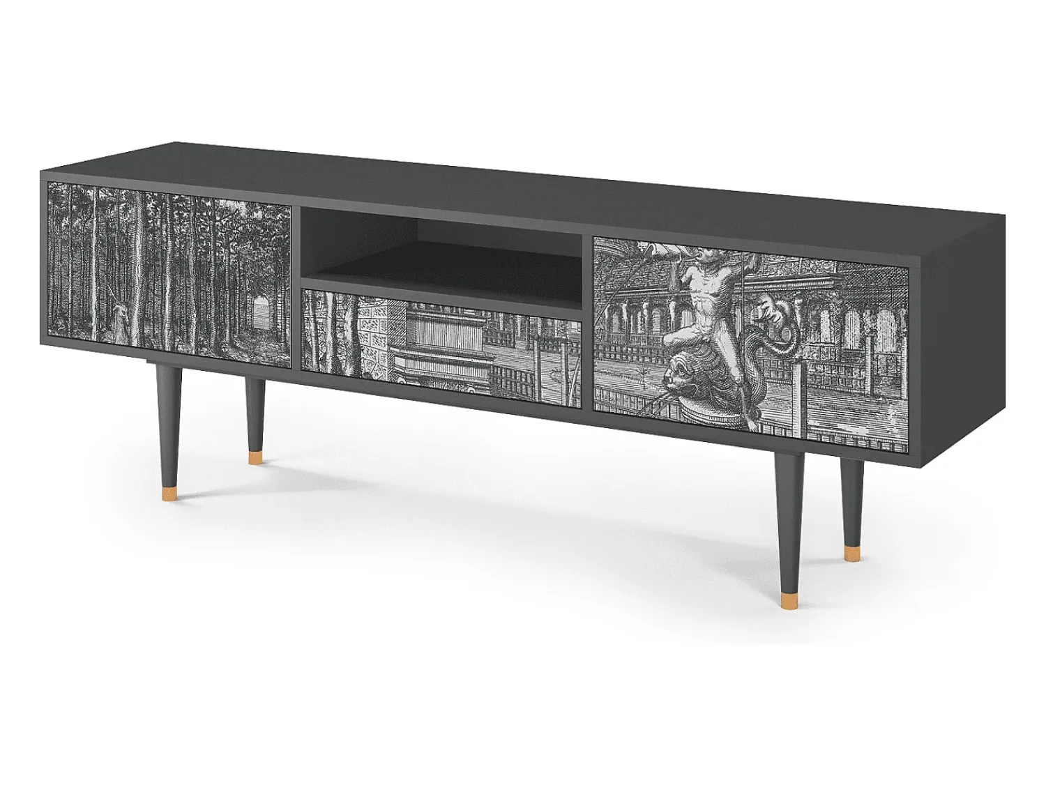 Mueble de TV - 170х59х41 cm - T6 - View of the Piazza, Antracite^ Móvel De Tv