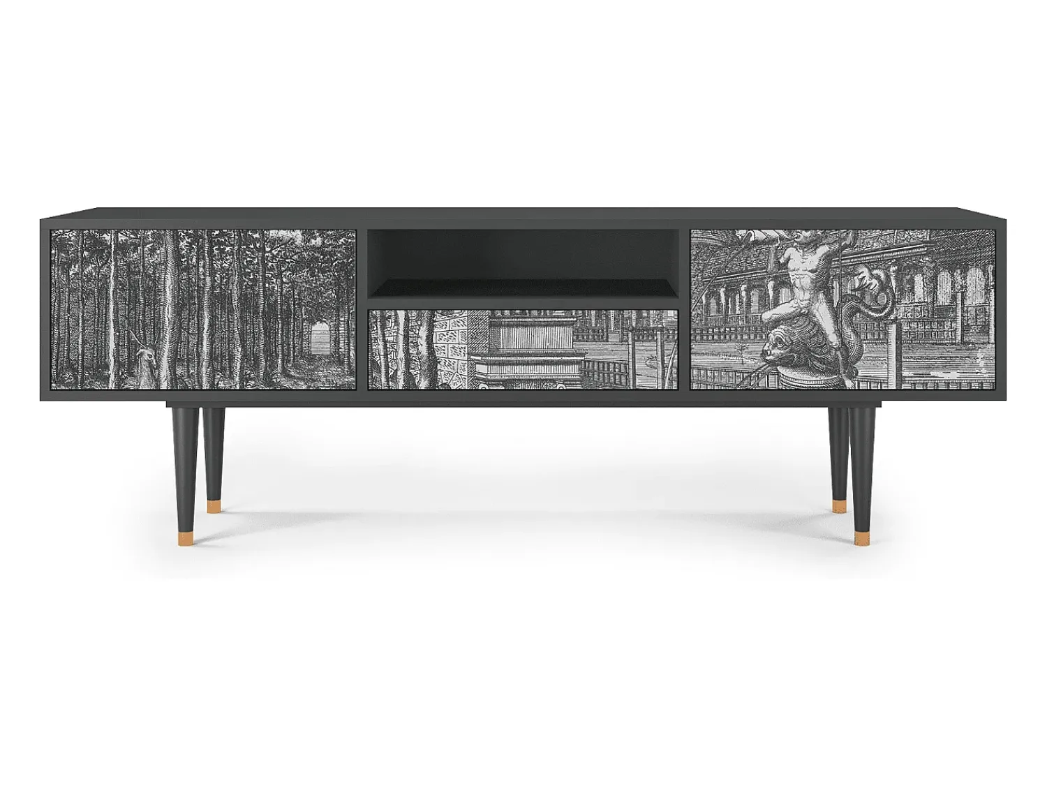 Mueble de TV - 170х59х41 cm - T6 - View of the Piazza, Antracite^ Móvel De Tv