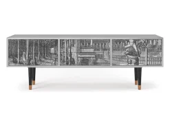 Móvel De Tv* Mueble de TV - 170х59х48 cm - T4 - View of the Piazza, Cinza Cinzento