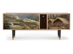 Móvel De Tv| Mueble de TV - 170х69х48 cm - T1 - View Across the Plains , Nogueira Castanho