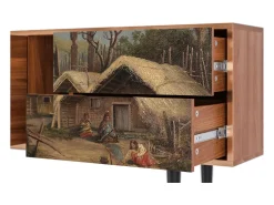 Móvel De Tv| Mueble de TV - 170х69х48 cm - T1 - View Across the Plains , Nogueira Castanho