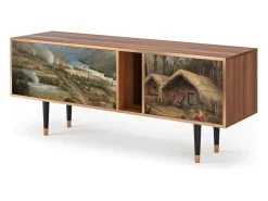 Móvel De Tv| Mueble de TV - 170х69х48 cm - T1 - View Across the Plains , Nogueira Castanho