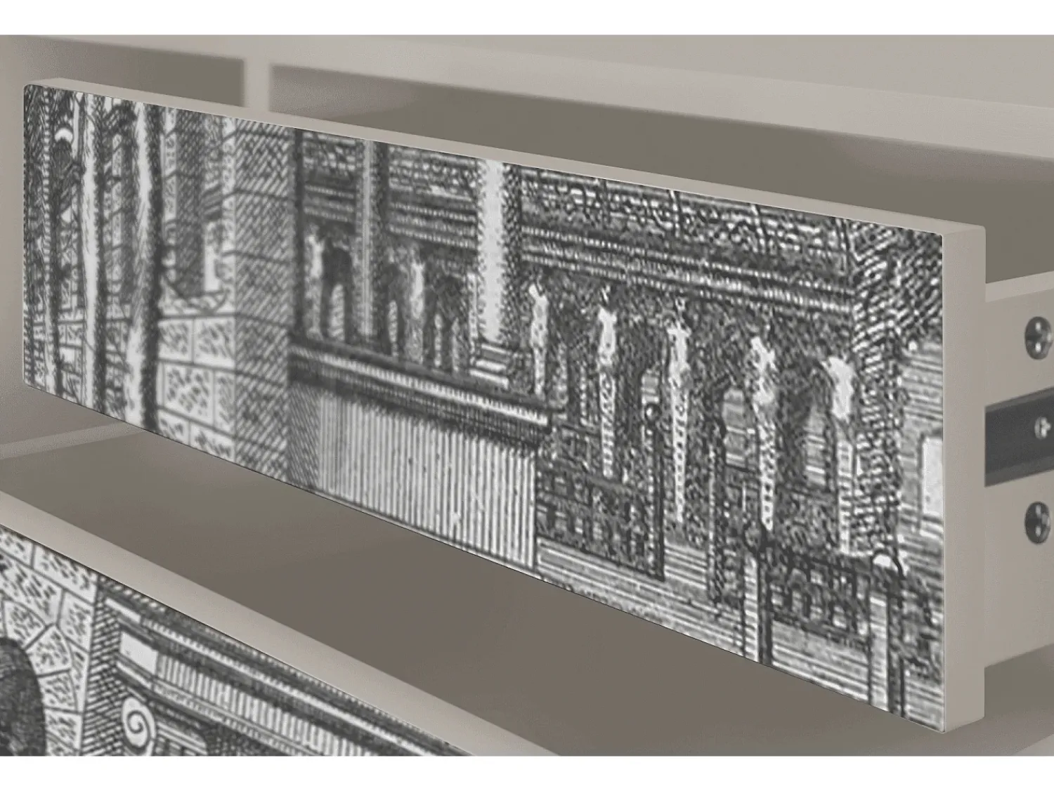 Móvel De Tv* Mueble de TV - 170х59х48 cm - T4 - View of the Piazza, Areia Bege