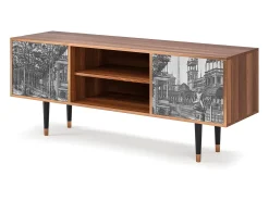 Móvel De Tv* Mueble de TV - 170х69х48 cm - T2 - View of the Piazza, Nogueira Castanho