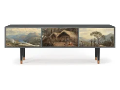 Hot Mueble de TV - 170х59х48 cm - T4 - View Across the Plains , Antracite Cinza antracite