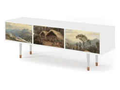 Clearance Mueble de TV - 170х59х48 cm - T4 - View Across the Plains , Branco Bege