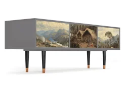 Mueble de TV - 170х59х48 cm - T4 - View Across the Plains , Cinza^ Móvel De Tv