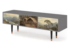 Mueble de TV - 170х59х48 cm - T4 - View Across the Plains , Cinza^ Móvel De Tv