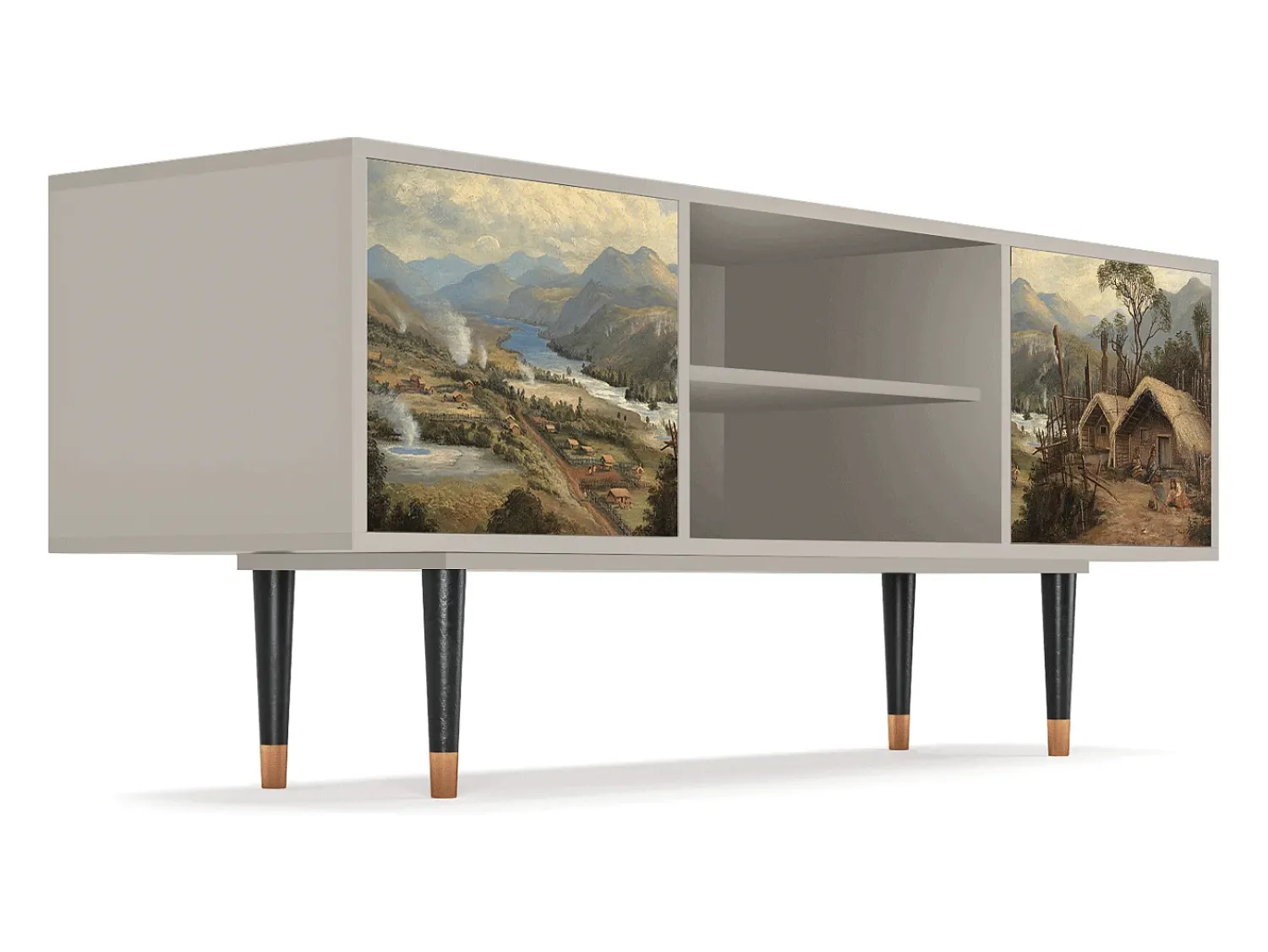 Outlet Mueble de TV - 170х69х48 cm - T2 - View Across the Plains , Areia Bege