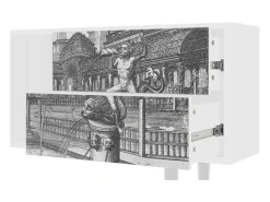Mueble de TV - 170х69х48 cm - T1 - View of the Piazza, Branco^ Móvel De Tv