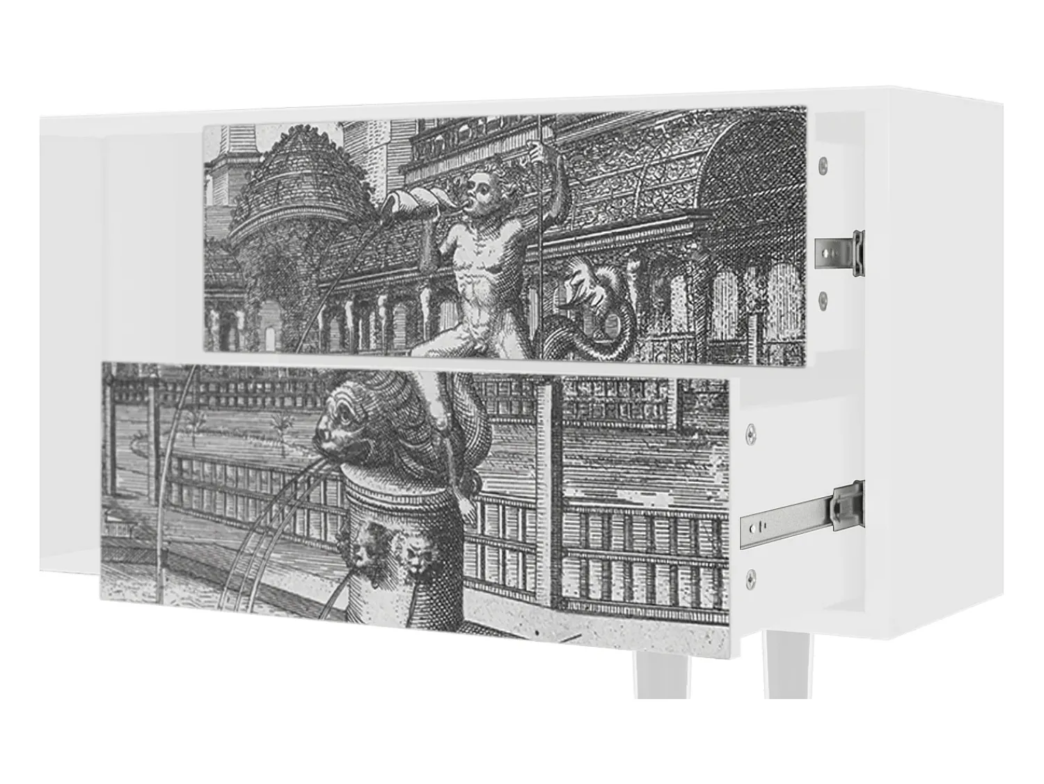 Mueble de TV - 170х69х48 cm - T1 - View of the Piazza, Branco^ Móvel De Tv