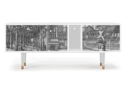Mueble de TV - 170х69х48 cm - T1 - View of the Piazza, Branco^ Móvel De Tv