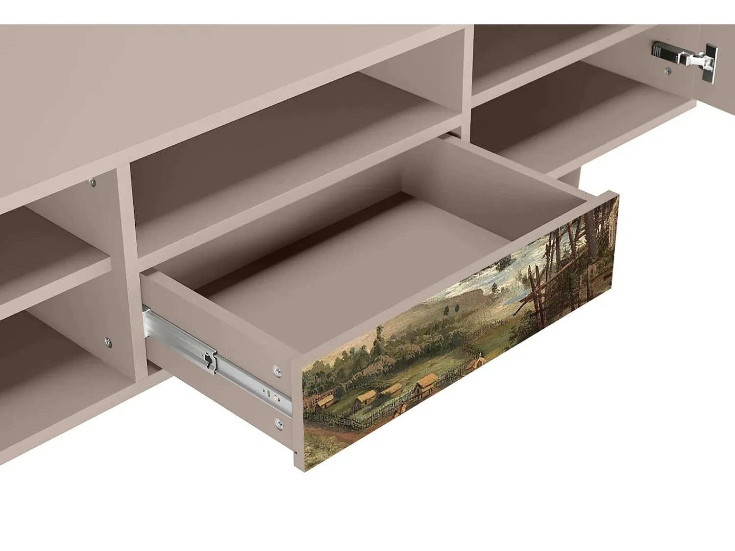 Móvel De Tv| Mueble de TV - 170х59х41 cm - T6 - View Across the Plains , Latte Bege