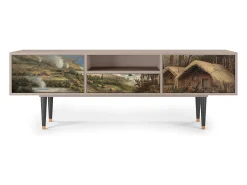 Móvel De Tv| Mueble de TV - 170х59х41 cm - T6 - View Across the Plains , Latte Bege