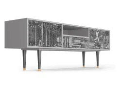 Sale Mueble de TV - 170х59х41 cm - T6 - View of the Piazza, Cinza Cinzento