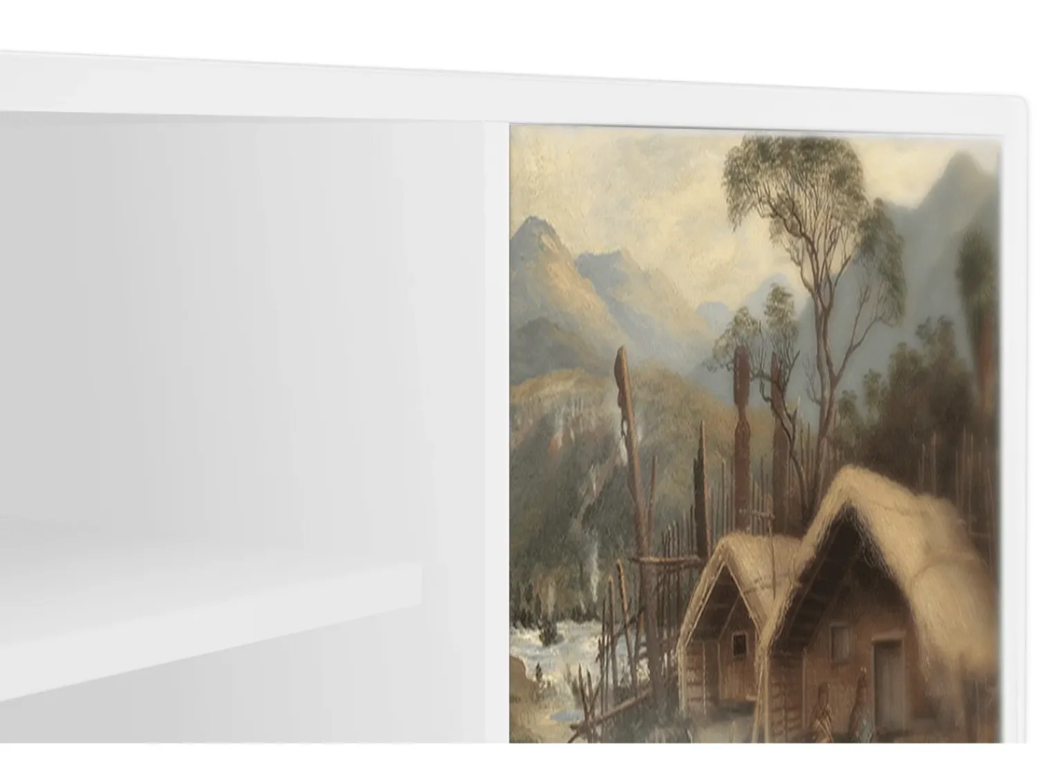 Móvel De Tv* Mueble de TV - 170х69х48 cm - T2 - View Across the Plains , Branco Bege