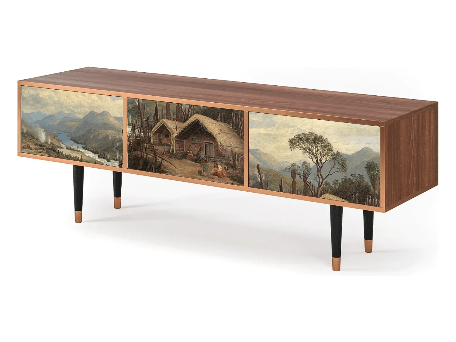Clearance Mueble de TV - 170х59х48 cm - T4 - View Across the Plains , Nogueira Castanho