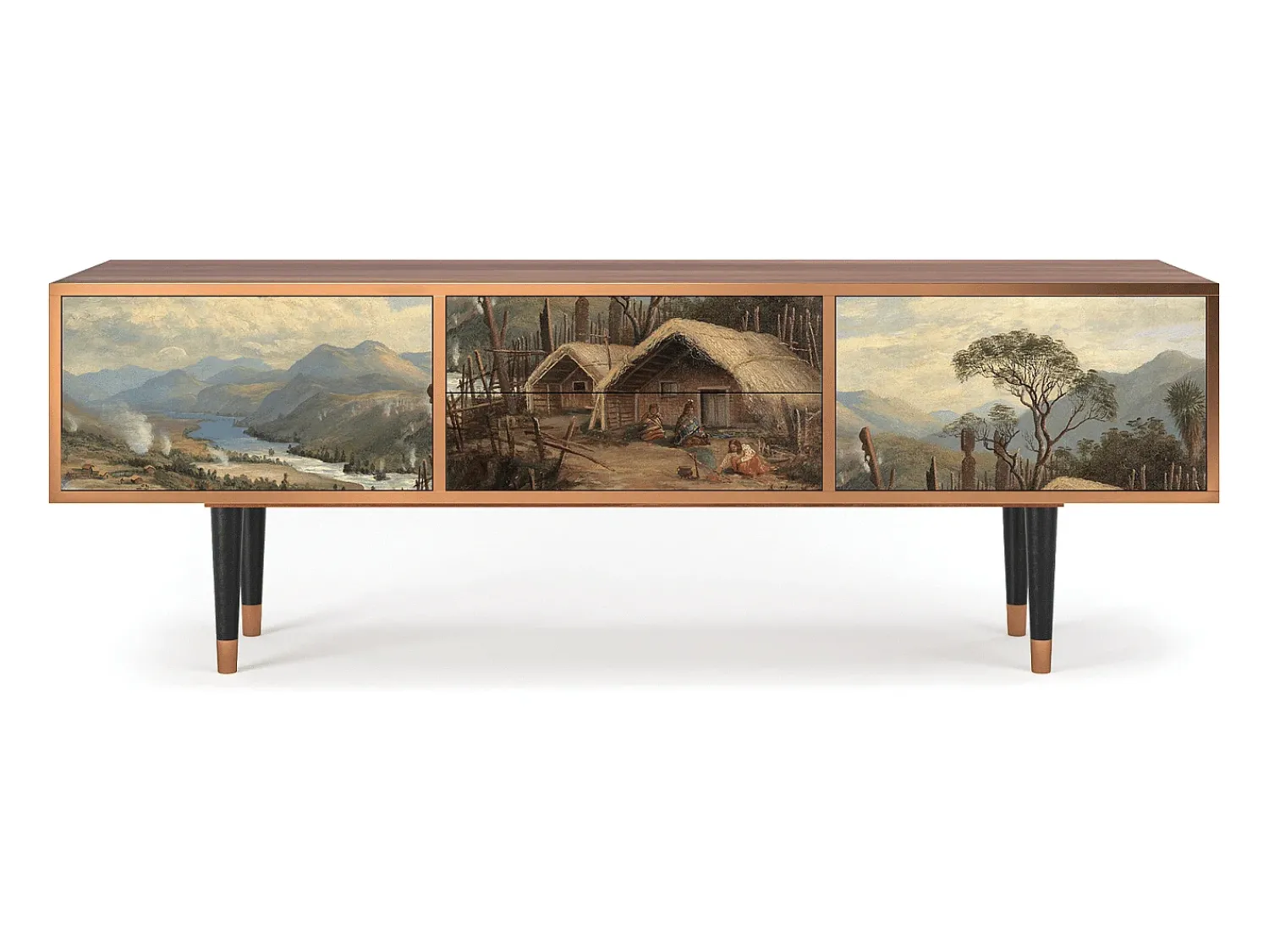 Clearance Mueble de TV - 170х59х48 cm - T4 - View Across the Plains , Nogueira Castanho