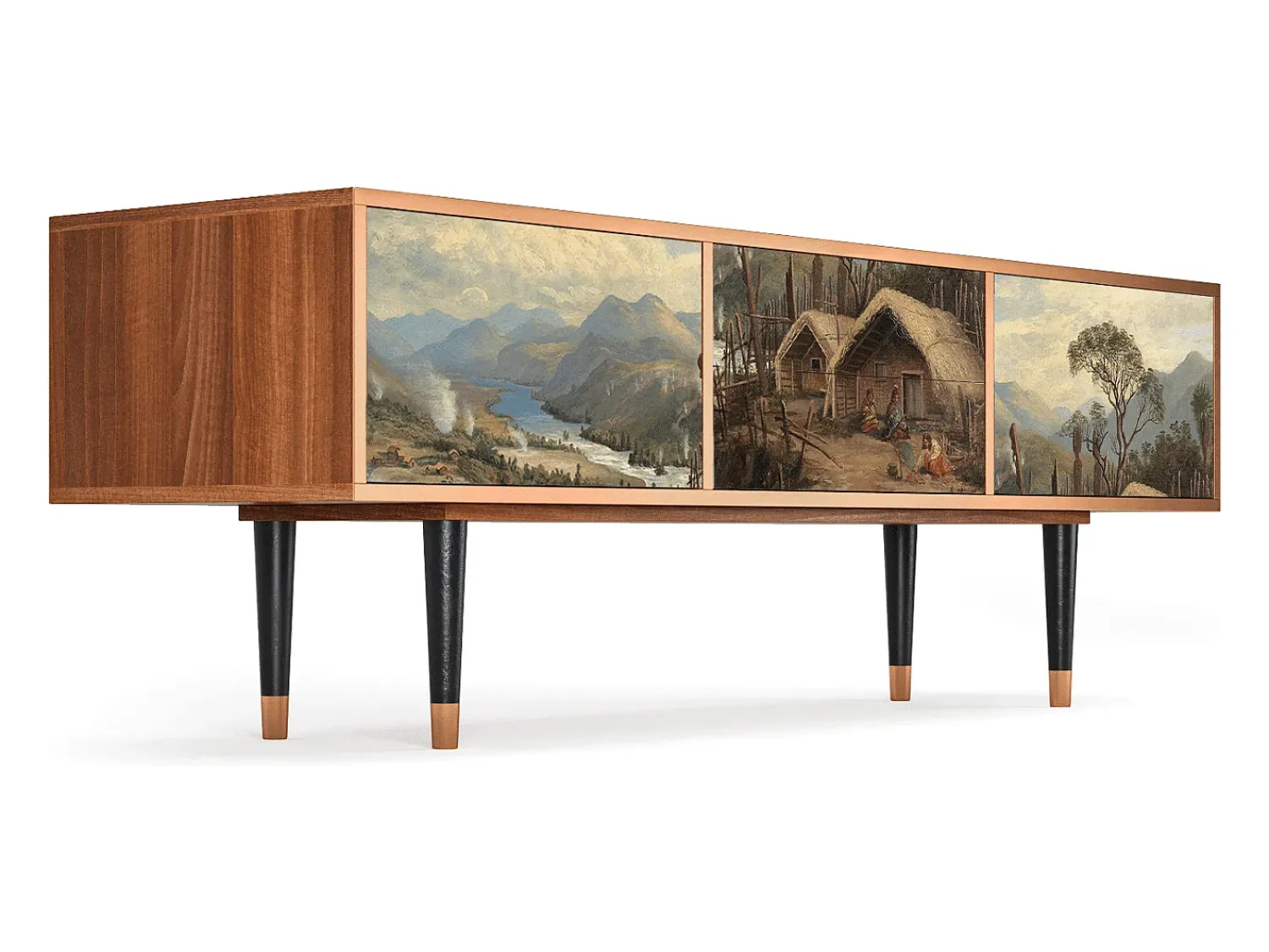 Clearance Mueble de TV - 170х59х48 cm - T4 - View Across the Plains , Nogueira Castanho