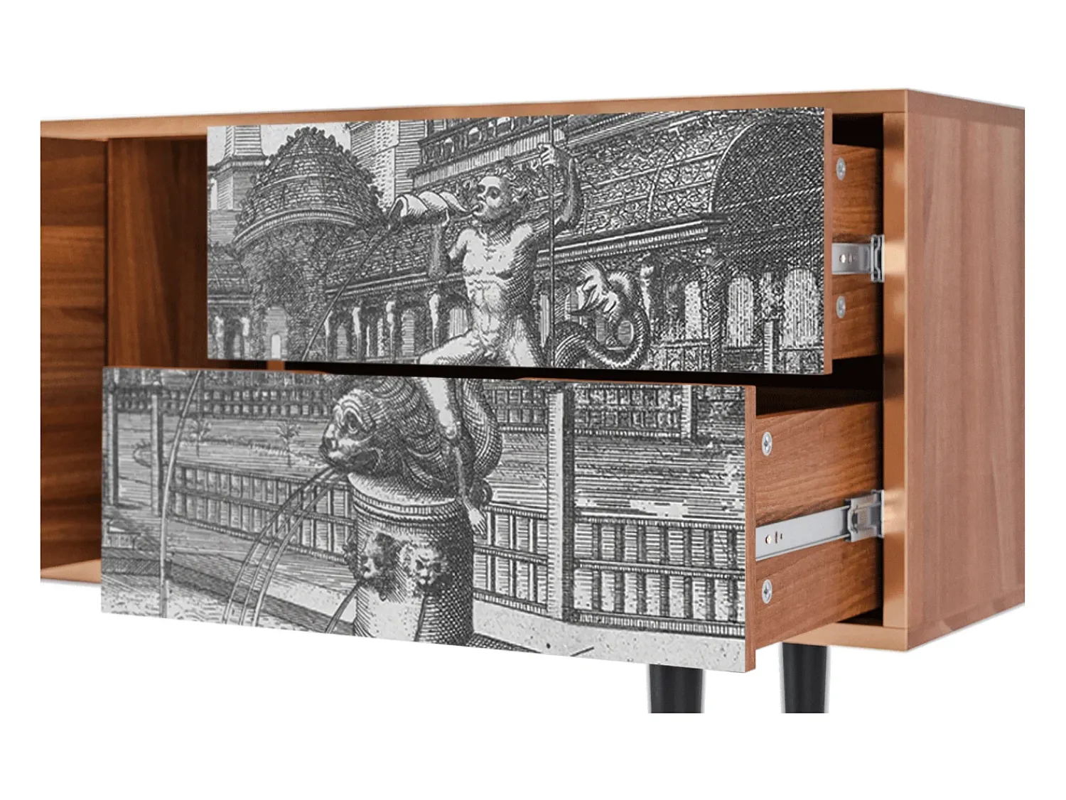 Mueble de TV - 170х69х48 cm - T1 - View of the Piazza, Nogueira^ Móvel De Tv