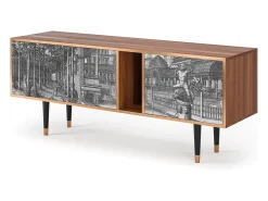 Mueble de TV - 170х69х48 cm - T1 - View of the Piazza, Nogueira^ Móvel De Tv