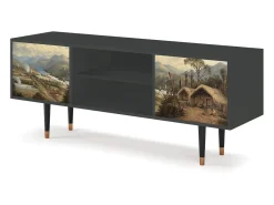 Móvel De Tv| Mueble de TV - 170х69х48 cm - T2 - View Across the Plains , Antracite Cinza antracite