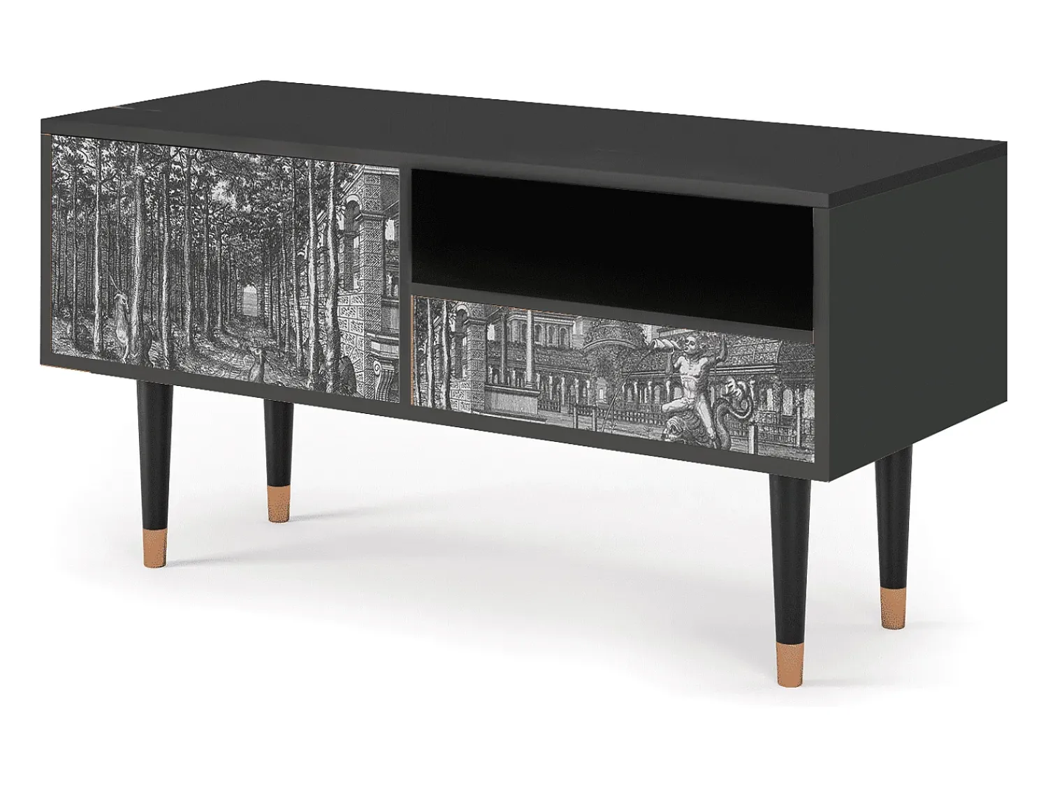 Mueble de TV - 115х59х48 cm - T3 - View of the Piazza, Antracite^ Móvel De Tv