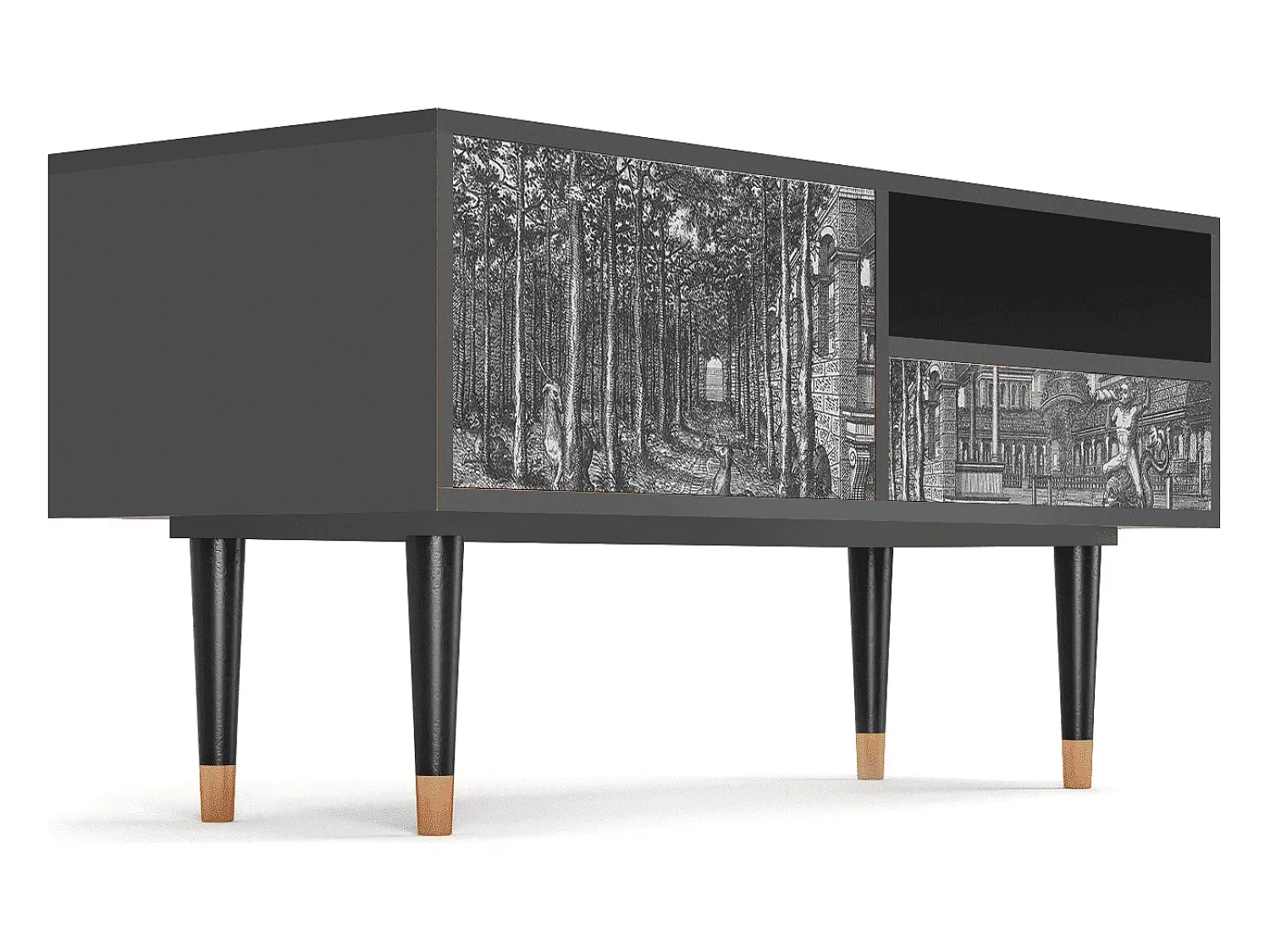 Mueble de TV - 115х59х48 cm - T3 - View of the Piazza, Antracite^ Móvel De Tv