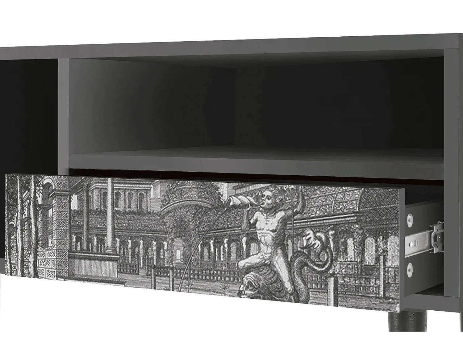 Mueble de TV - 115х59х48 cm - T3 - View of the Piazza, Antracite^ Móvel De Tv