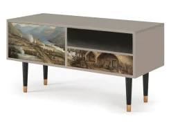 Best Mueble de TV - 115х59х48 cm - T3 - View Across the Plains , Areia Bege
