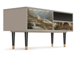 Best Mueble de TV - 115х59х48 cm - T3 - View Across the Plains , Areia Bege