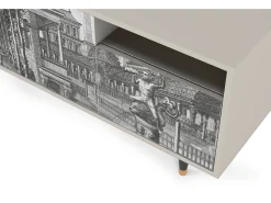 Móvel De Tv* Mueble de TV - 125х56х41 cm - T7 - View of the Piazza, Areia Bege