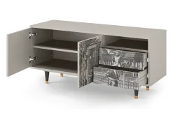 Móvel De Tv* Mueble de TV - 125х56х41 cm - T7 - View of the Piazza, Areia Bege