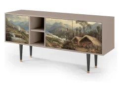 Móvel De Tv* Mueble de TV - 150х69х41 cm - T5 - View Across the Plains , Latte Bege