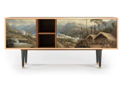 Mueble de TV - 150х69х41 cm - T5 - View Across the Plains , Nogueira^ Móvel De Tv