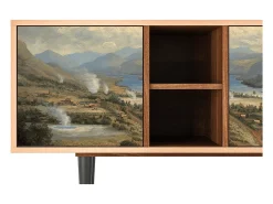 Mueble de TV - 150х69х41 cm - T5 - View Across the Plains , Nogueira^ Móvel De Tv