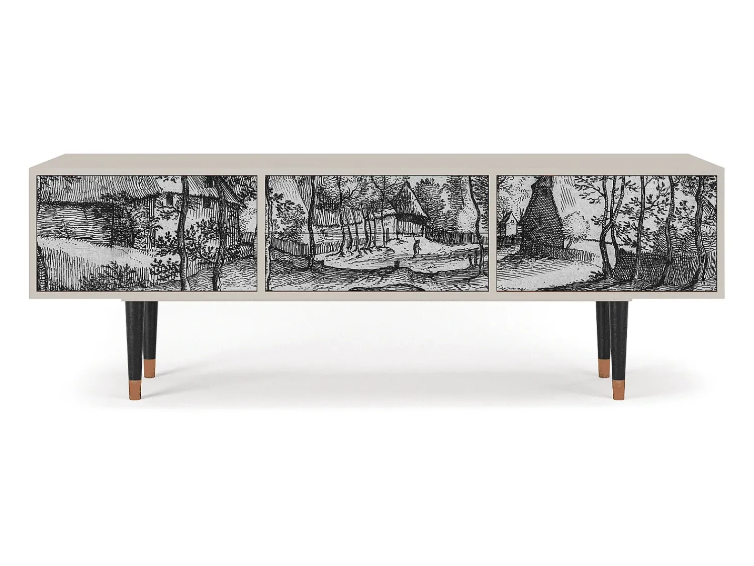 Mueble de TV - 170х59х48 cm - T4 - Village Road, Areia^ Móvel De Tv