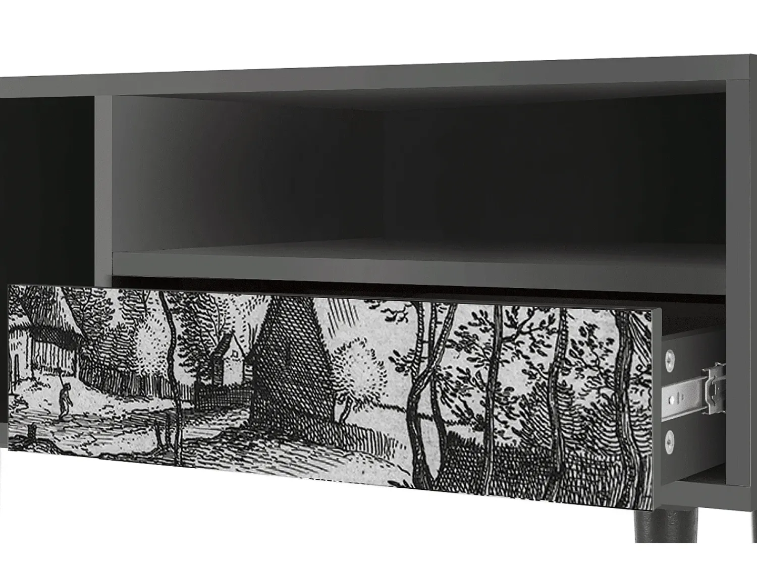 Mueble de TV - 115х59х48 cm - T3 - Village Road, Antracite^ Móvel De Tv