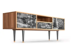 Mueble de TV - 170х59х41 cm - T6 - Village Road, Nogueira^ Móvel De Tv