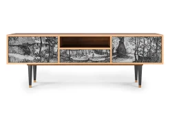 Mueble de TV - 170х59х41 cm - T6 - Village Road, Nogueira^ Móvel De Tv