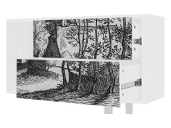 Móvel De Tv| Mueble de TV - 170х69х48 cm - T1 - Village Road, Branco Bege