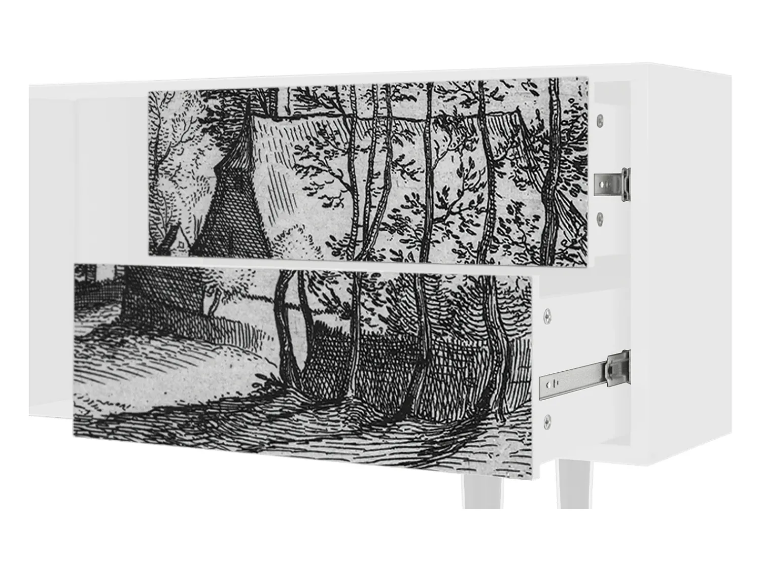 Móvel De Tv| Mueble de TV - 170х69х48 cm - T1 - Village Road, Branco Bege