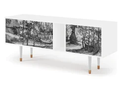 Móvel De Tv| Mueble de TV - 170х69х48 cm - T1 - Village Road, Branco Bege