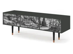 Clearance Mueble de TV - 170х59х48 cm - T4 - Village Road, Antracite Cinza antracite