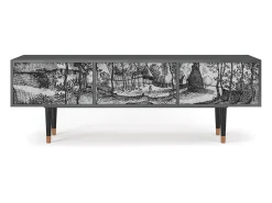 Clearance Mueble de TV - 170х59х48 cm - T4 - Village Road, Antracite Cinza antracite