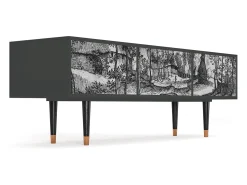 Clearance Mueble de TV - 170х59х48 cm - T4 - Village Road, Antracite Cinza antracite