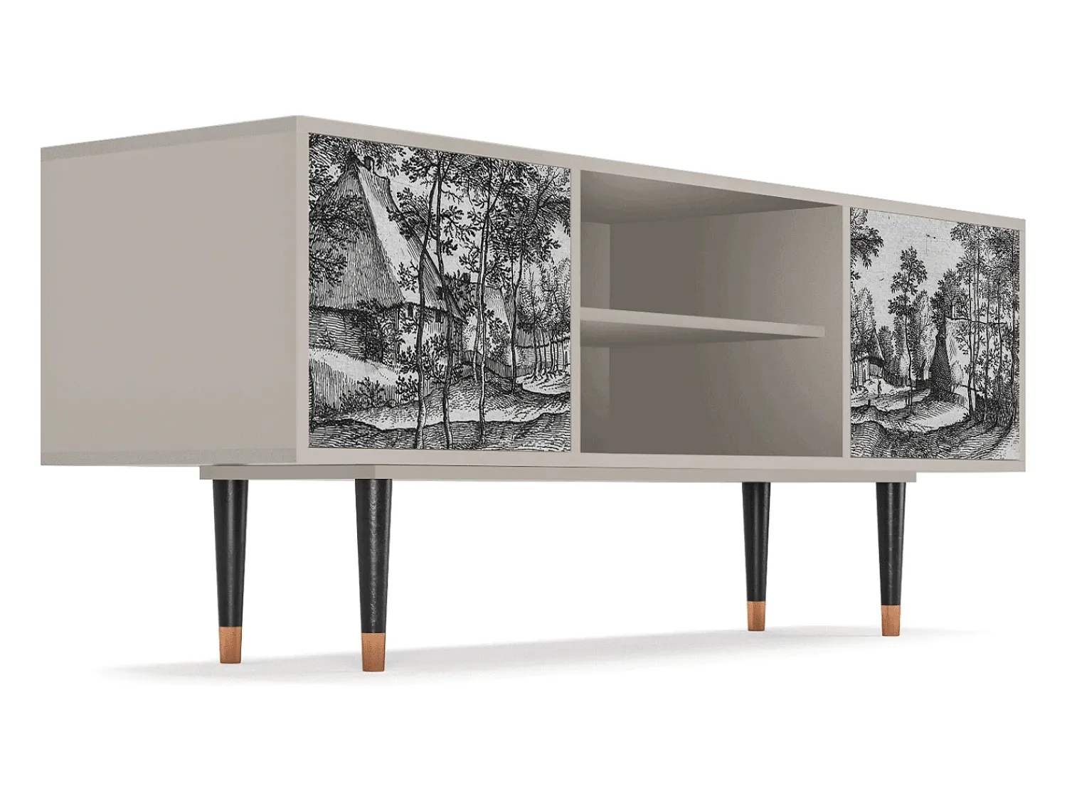 Mueble de TV - 170х69х48 cm - T2 - Village Road, Areia^ Móvel De Tv